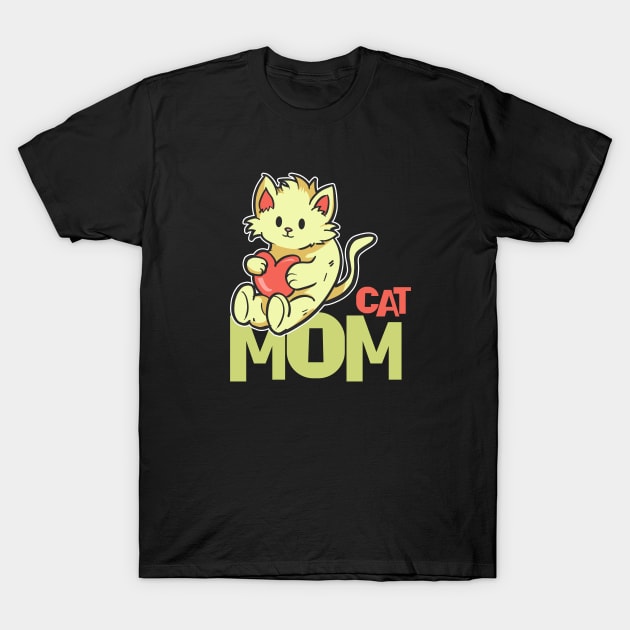 Cat Mom T-Shirt by JDaneStore